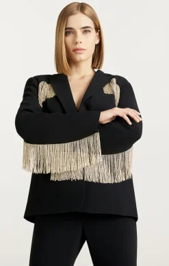 Beaded Fringe Ira Blazer