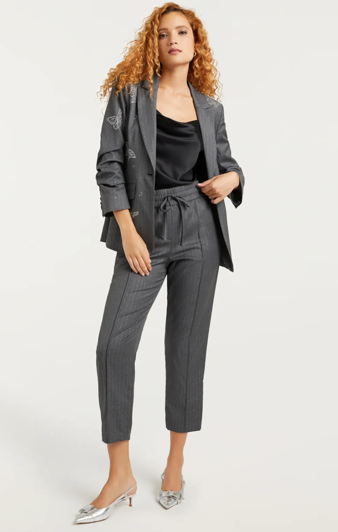 Butterflies Embroidered Joan Blazer