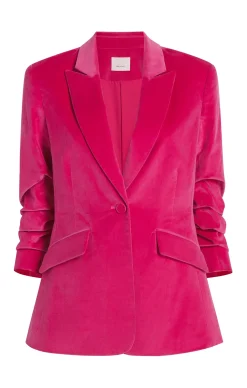 Chenille Velvet Scrunched Cheyenne Blazer