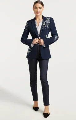 Coastal Floral Embellished Cheyenne Blazer