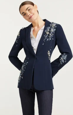 Coastal Floral Embellished Cheyenne Blazer