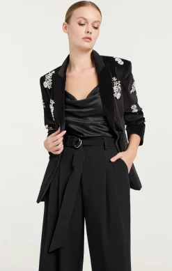 Crystal Ivy Chenille Scrunched Cheyenne Blazer