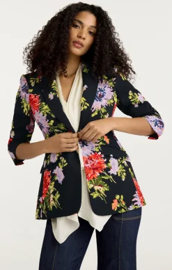Dark Chrysanthemum Scrunched Cheyenne Blazer