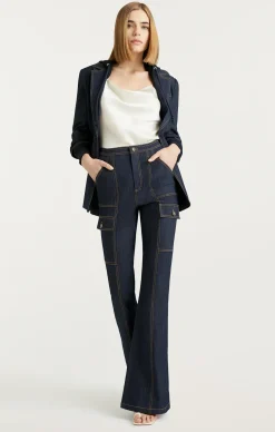 Denim Hooded Khloe Blazer