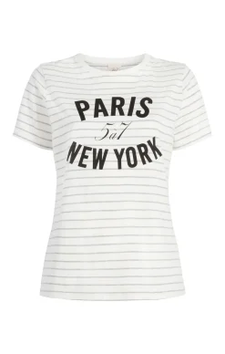 Melange Stripe Paris New York Tee
