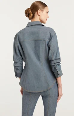 Reverse Denim Scrunched Canyon Jacket