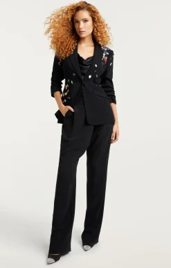 Sequin Flower Scrunched Cheyenne Blazer