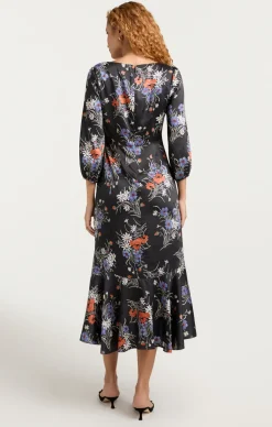 Three Quarter Sleeve Walker Dress