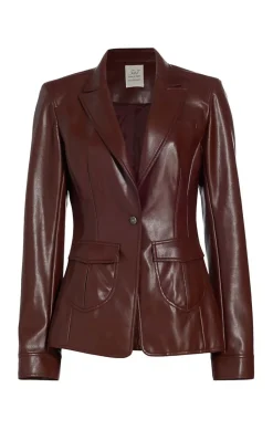 Vegan Leather Louisa Blazer