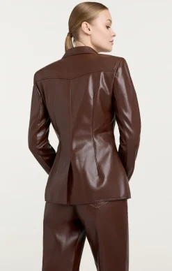Vegan Leather Louisa Blazer