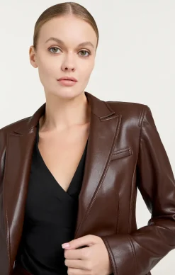 Vegan Leather Louisa Blazer